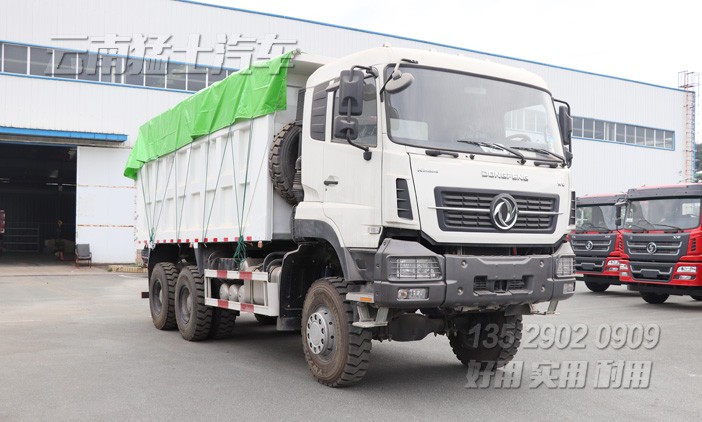 東風6*4自卸車,東風大力神自卸車,后八輪自卸卡車,340馬力礦用車,13噸渣土運輸車,東風出口車型,DFL3258