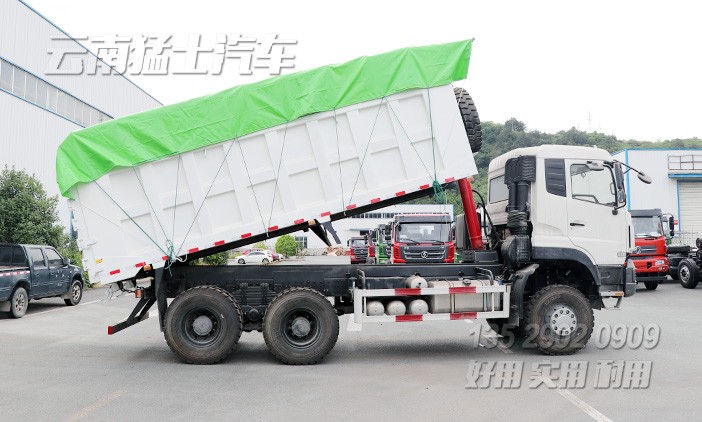 東風6*4自卸車,東風大力神自卸車,后八輪自卸卡車,340馬力礦用車,13噸渣土運輸車,東風出口車型,DFL3258