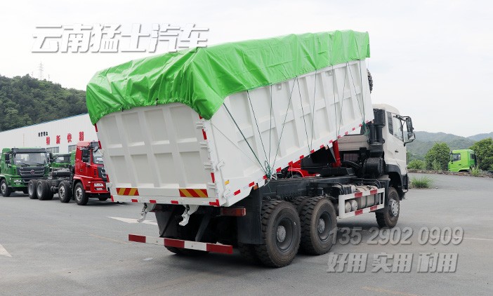 東風6*4自卸車,東風大力神自卸車,后八輪自卸卡車,340馬力礦用車,13噸渣土運輸車,東風出口車型,DFL3258